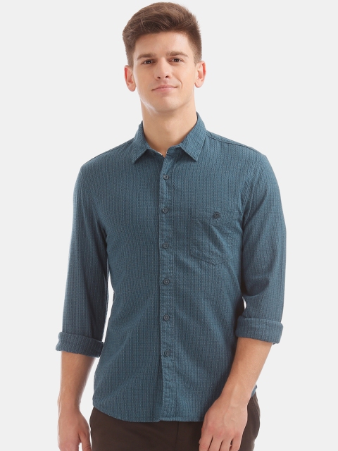 

Cherokee Men Blue Regular Fit Printed Casual Shirt