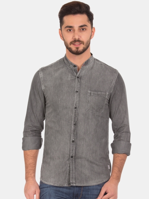 

Cherokee Men Grey Regular Fit Faded Casual Shirt