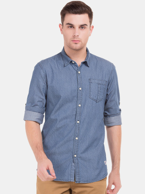 

Cherokee Men Blue Regular Fit Printed Casual Shirt
