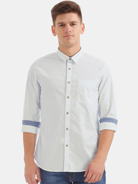 

Cherokee Men Off-White Regular Fit Solid Casual Shirt