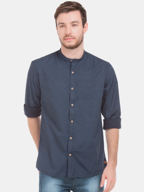 

Cherokee Men Navy Blue Regular Fit Printed Casual Shirt