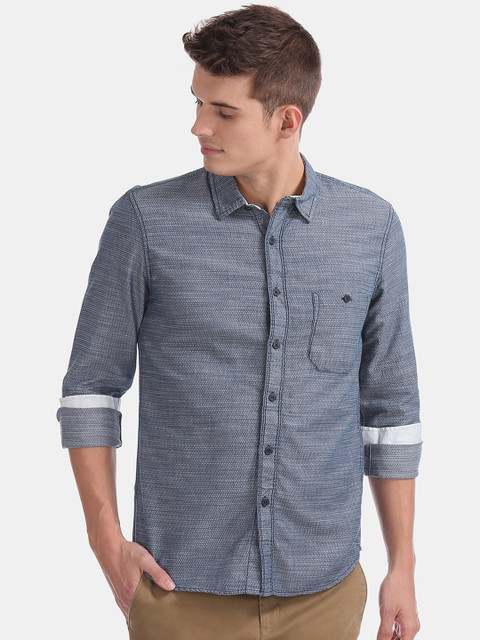 

Cherokee Men Blue Regular Fit Printed Casual Shirt