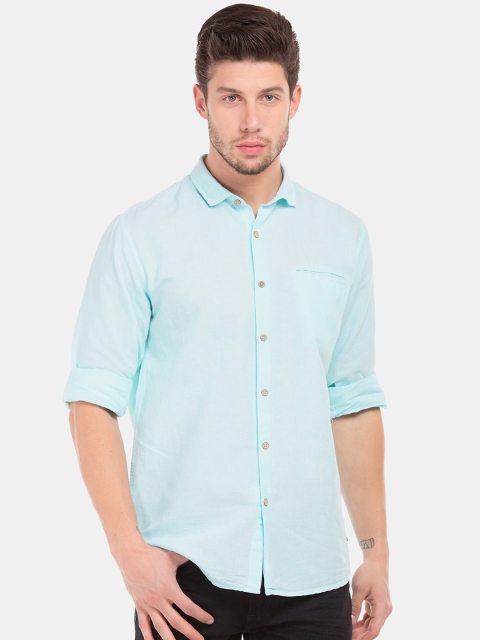 

Cherokee Men Blue Regular Fit Solid Casual Shirt