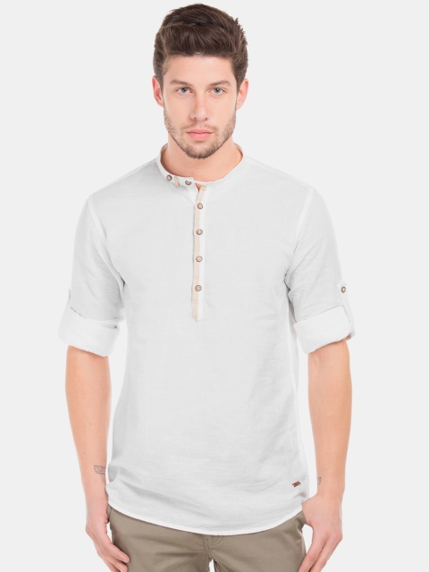 

Cherokee Men White Regular Fit Solid Casual Shirt