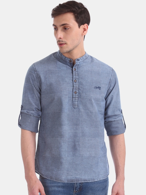 

Cherokee Men Navy Blue Slim Fit Printed Casual Shirt