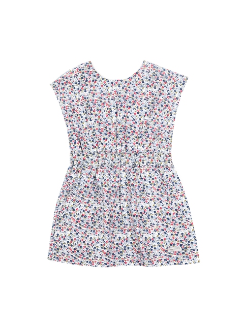 

Cherry Crumble Girls Multicoloured Floral Printed Fit and Flare Dress, Multi