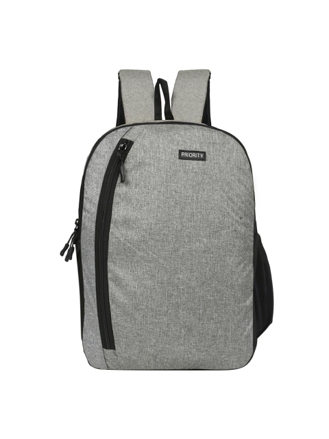 

Priority Unisex Grey Melange Solid Backpack