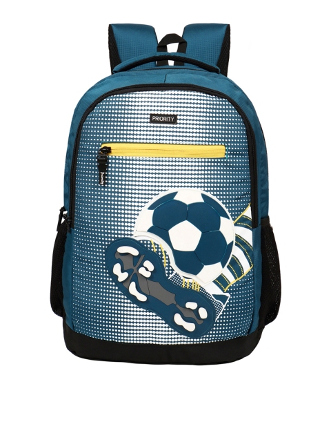 

Priority Unisex Blue & White Graphic Printed Backpack