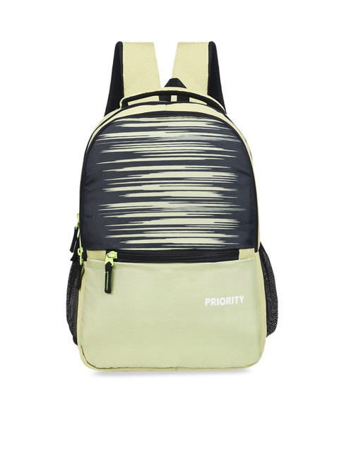 

Priority Unisex Lime Green & Black Graphic Backpack