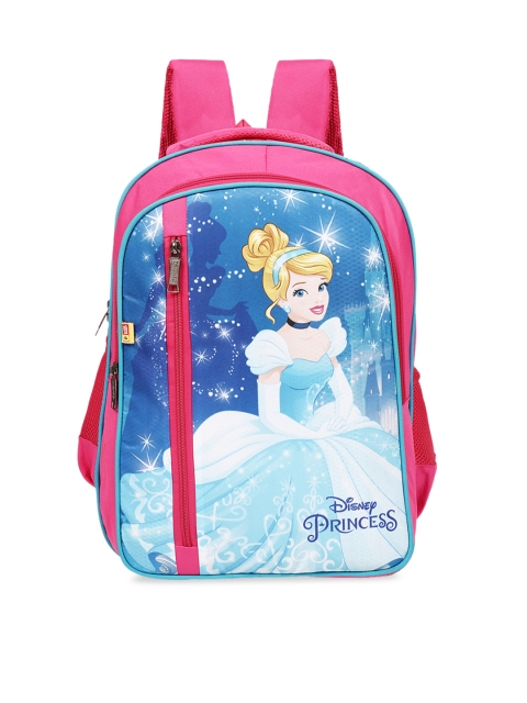 

Priority Girls Pink & Blue Cinderella Graphic Print Backpack