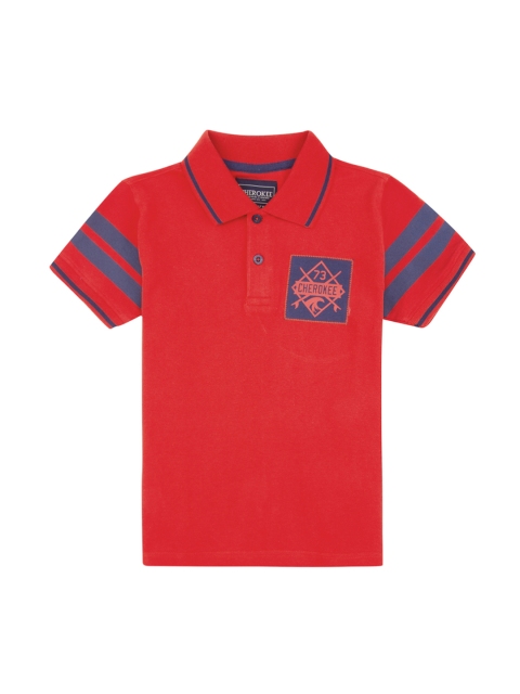 

Cherokee Boys Red Solid Polo Collar T-shirt