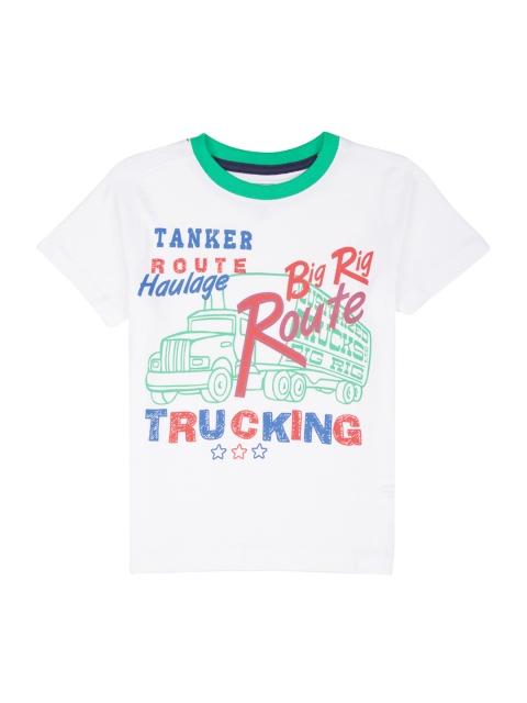 

Cherokee Boys White Printed Round Neck T-shirt