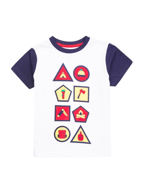 

Cherokee Boys White Printed Round Neck T-shirt