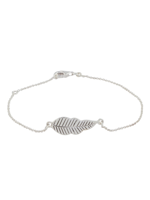 

ahilya 92.5 Sterling Silver Leaf Link Bracelet