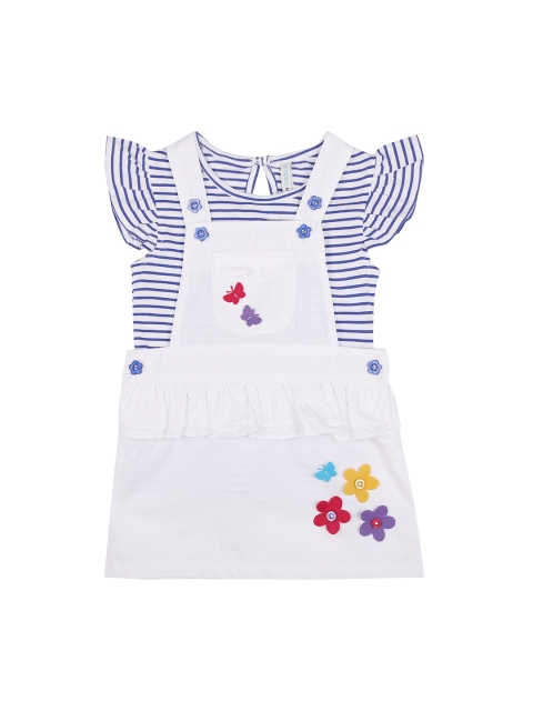 

Pantaloons Baby Girls White Embroidered Pinafore Dress