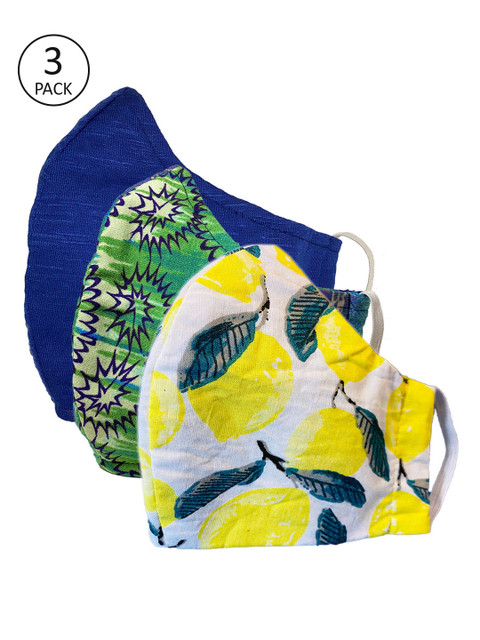 

Sera Kids 3 Pcs 3-Ply Reusable Outdoor Fabric Masks, Blue