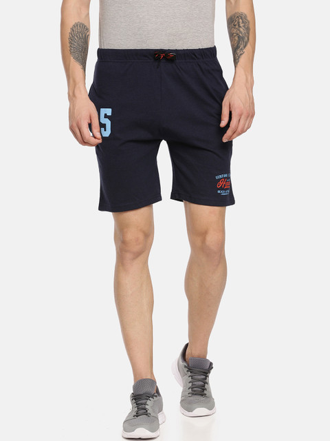 

ARDEUR Men Navy Blue Printed Regular Fit Sports Shorts