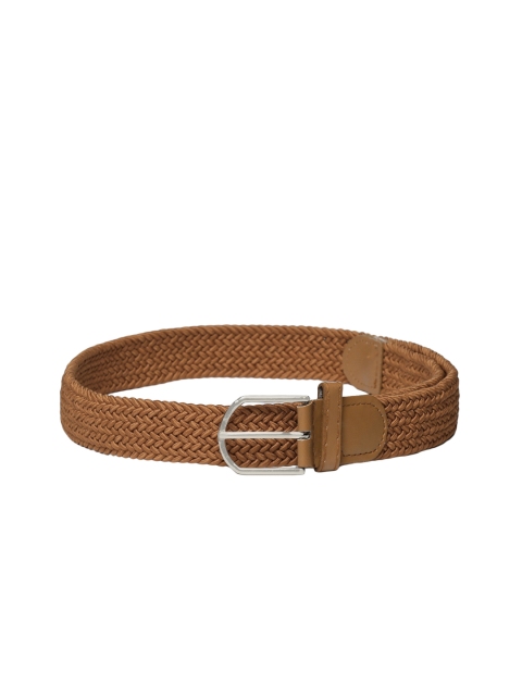 

CRUSSET Unisex Tan Brown Woven Design Belt