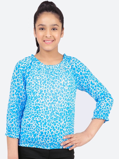 

CACA CINA Girls Blue Printed Top