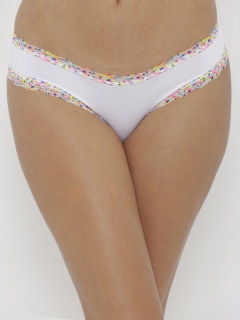 

Candour London Women White Printed Bikini Brief CAN20P308BIWHT