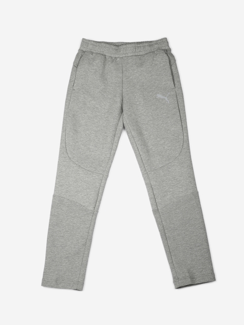 

Puma Boys Grey Solid Evostripe Straight-Fit Track Pants