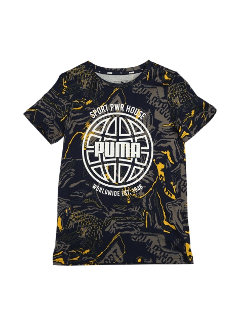 

Puma Boys Blue Printed Round Neck T-shirt
