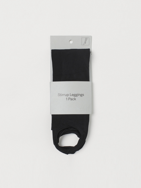 

H&M Footless Stirrup Tights, Black