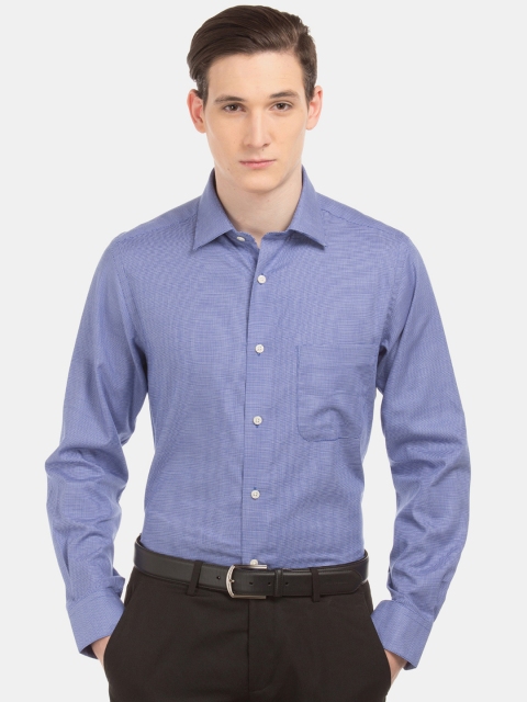 

Arrow Men Blue Regular Fit Self Design Formal Shirt