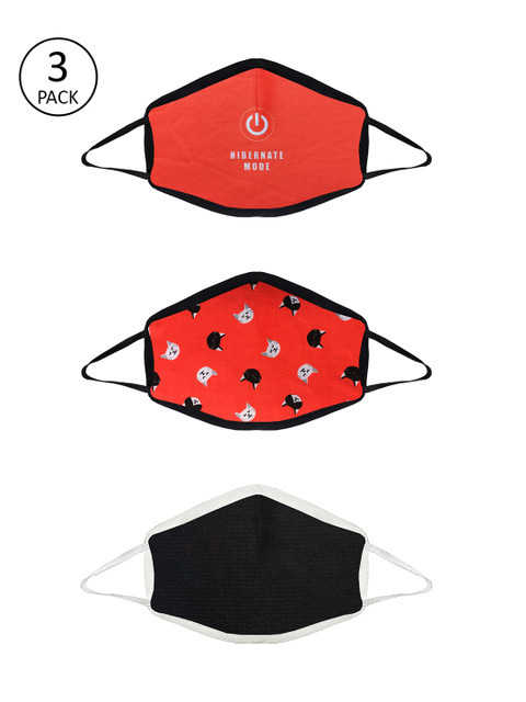 

DressBerry Women Multicoloured Pack of 3 Reusable 3 Layer Outdoor Protective Face Masks, Multi
