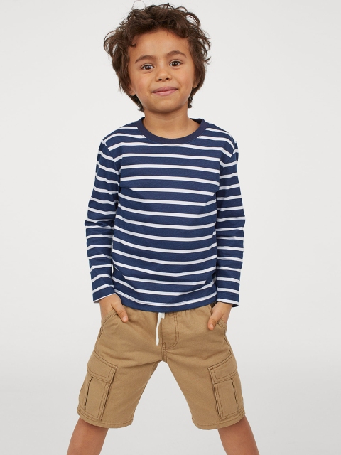

H&M Boys Khaki Brown Cotton Cargo Shorts