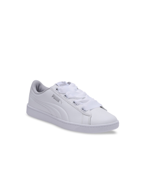 

Puma Girls White Solid Vikky v2 Ribbon Sneakers