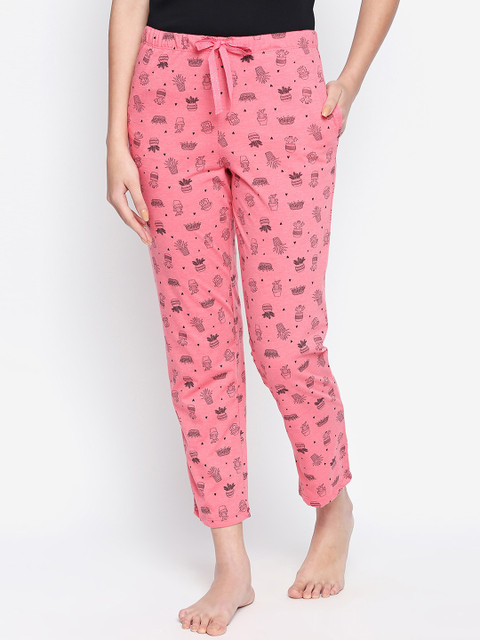 

Dreamz by Pantaloons Women Pink Printed Lounge Pants