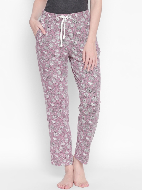 

Dreamz by Pantaloons Women Pink & White Printed Lounge Pants