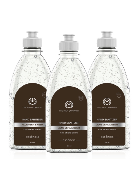 

THE MAN COMPANY Set Of 3 Hand Sanitizer with 72.5% Aloe Vera and Neem, White
