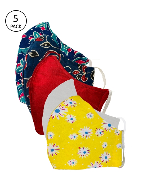 

Sera Unisex 5 Pcs 3-Ply Reusable Ultra Shield Outdoor Fabric Masks, Multi