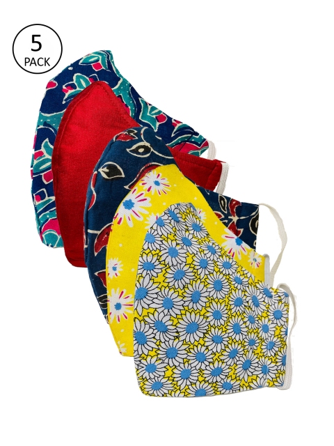 

Sera Unisex 5 Pcs 3-Ply Reusable Ultra Shield Outdoor Fabric Masks, Multi