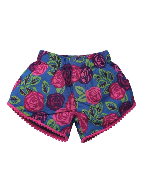 

Nino Bambino Girls Pink Organic Cotton Printed Regular Fit Shorts