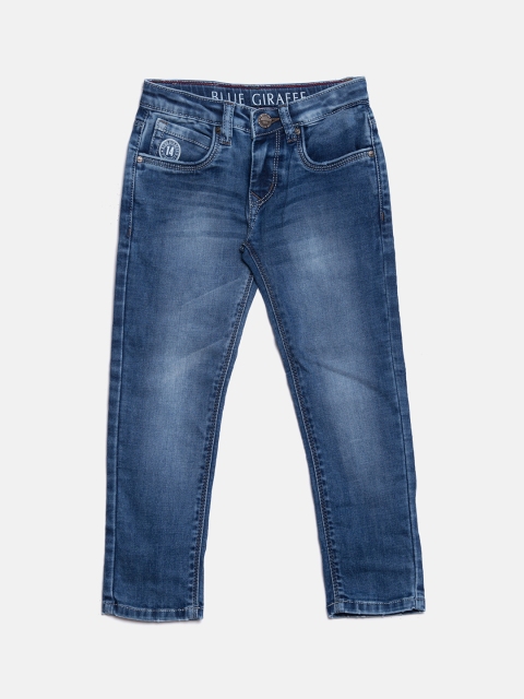 

Blue Giraffe Boys Blue Regular Fit Mid-Rise Clean Look Stretchable Jeans