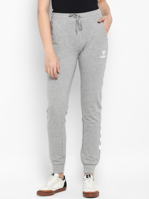 

hummel Women Grey Melange Solid Joggers