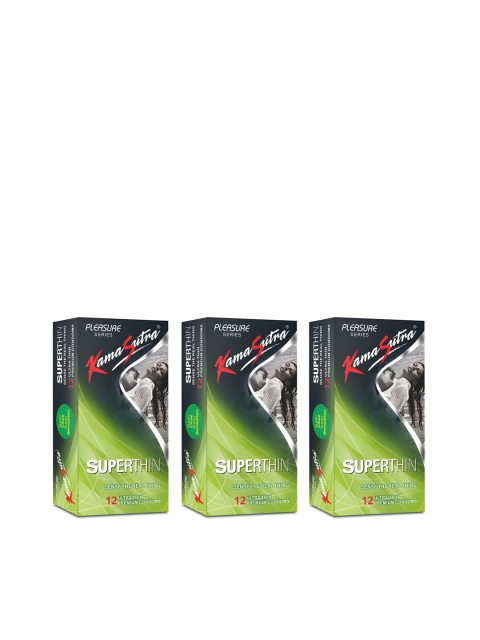 

Kama Sutra Pack of 3 Superthin Condoms - 36 Count, Green