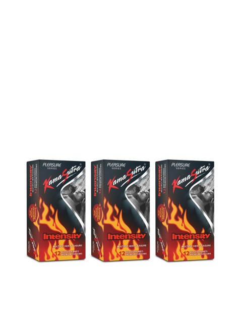 

Kama Sutra Pack of 3 Dotted & Ribbed Intensity Condoms - 36 Count, Multi