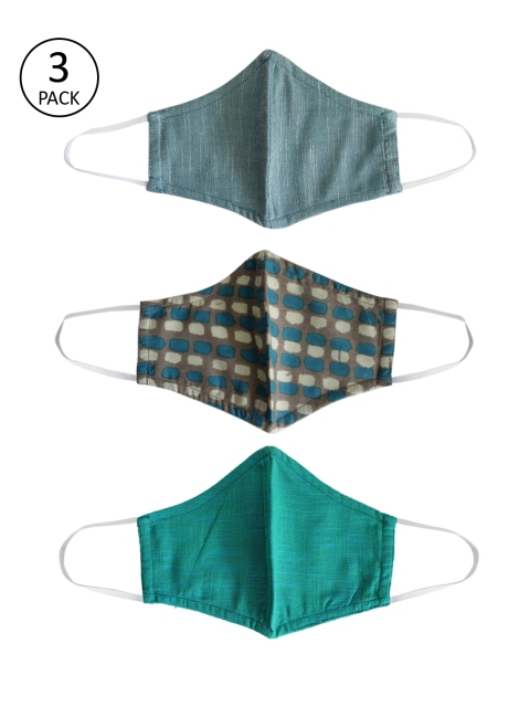 

Taavi Adults Multicoloured Pack of 3 Handcrafted Reusable 3-Layer Outdoor Masks, Multi