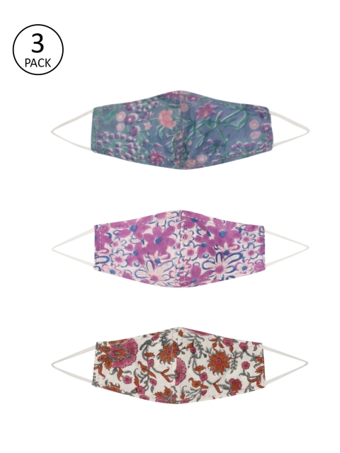 

Taavi Adults Multicoloured Pack of 3 Reusable 3-Layer Sustainable Outdoor Masks, Multi
