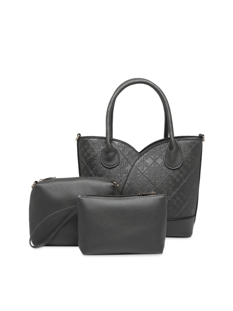 

Diana Korr Set of Grey Textured Handheld Bag & Grey Solid Sling Bag