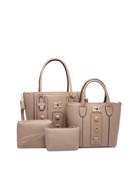 

Diana Korr Taupe Solid Handheld Bag