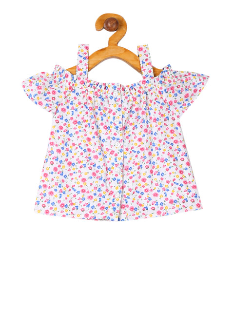 

Donuts Girls White Printed Pure Cotton Top