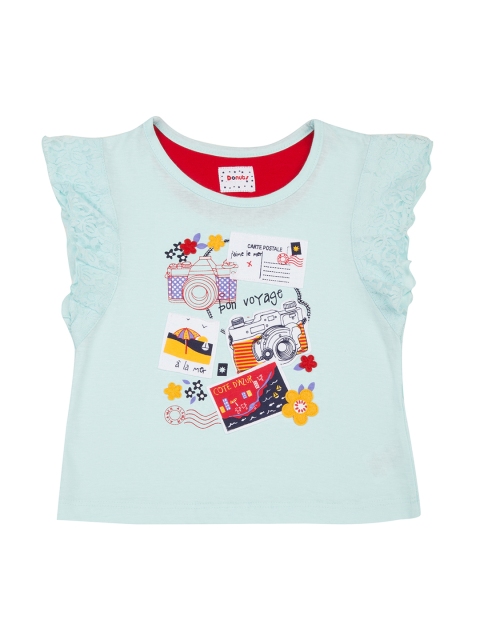 

Donuts Girls Blue Printed Top