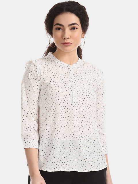 

Cherokee Women White Printed Top