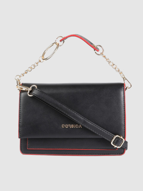 

CORSICA Women Black Solid Satchel