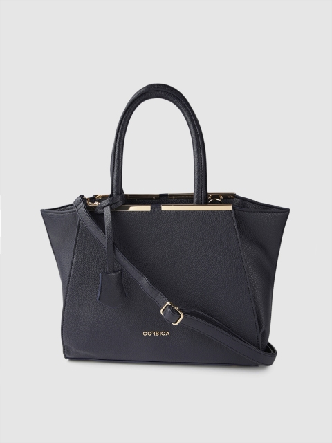 

CORSICA Navy Blue Solid Handheld Bag